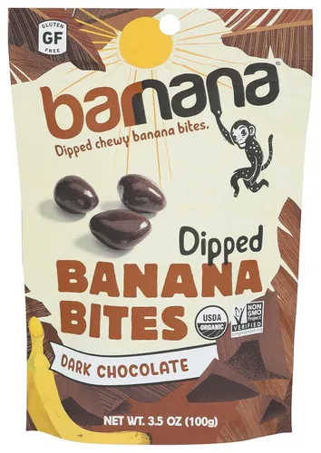 Vista 16 de Barnana - Bocaditos de plátano de coco masticables orgánicos, golosina deshidratada saludable, aperitivo de plátano y coco masticable, hecho