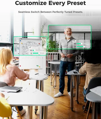 Vista 5 de OBSBOT Tiny SE 1080P 100FPS Cámara web para PC, cámara PTZ de transmisión con seguimiento AI con sensor de 1/2.8", control por gestos, Dual ISO, HDR