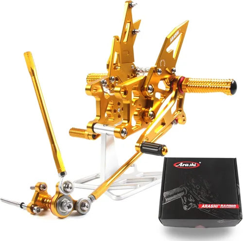 Vista 25 de Arashi (Versión 2.0) Estriberas traseras ajustables para Honda CBR250R 2011-2022 Accesorios de motocicleta Estriberas Reposapiés Juego trasero CBR