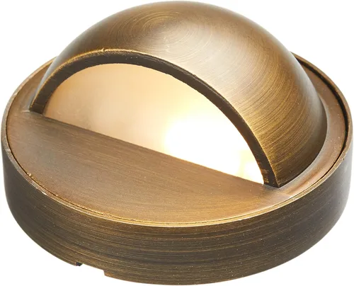 Vista 3 de VOLT Luz de cubierta de latón fundido de 12 V (bronce) con bombilla LED G4 blanca cálida de 3 W 2700 K para iluminación de paisaje de bajo voltaje