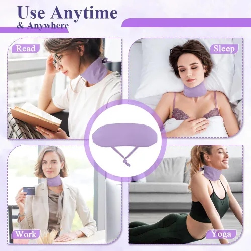 Vista 5 de Paquete de aceite de ricino para tiroides, compresa de aceite de ricino orgánico, almohadillas de compresión para el cuello, algodón reutilizable