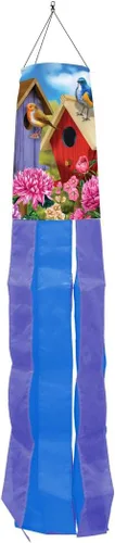 Vista 9 de Briarwood Lane Mariposas y pensamientos Spring Windsock Mason Tarros 40" L