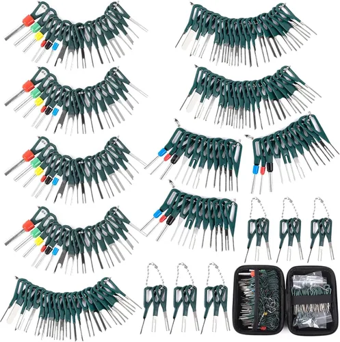 Vista 10 de Kit de herramientas de extracción de terminales 82 piezas, juego de herramientas de desenganche de pines, conector eléctrico, juego de herramientas