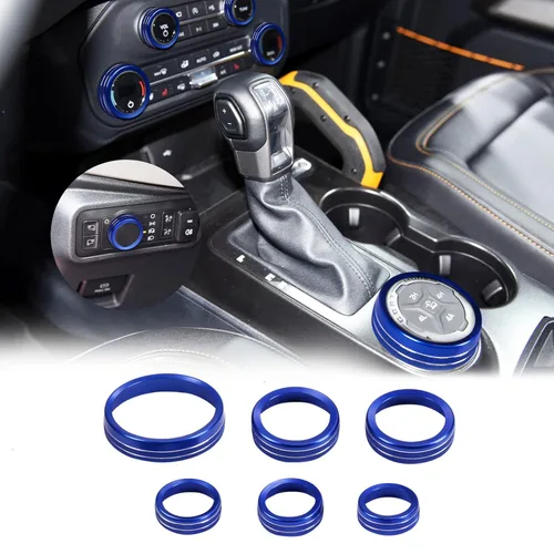 Vista 9 de Accesorios para Ford Bronco Sport 2021 2022 2023 2024 Perilla del Interruptor del Aire Acondicionado AC Perilla del Interruptor de Faros Delanteros