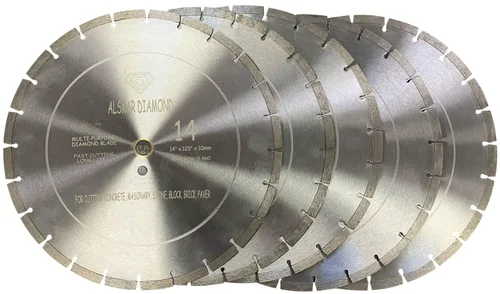 Vista 13 de Paquete de 2 ALSKAR DIAMOND USA ADLSS 4-1/2 pulgadas de corte seco o húmedo, cuchillas segmentadas de diamante de uso general para sierra
