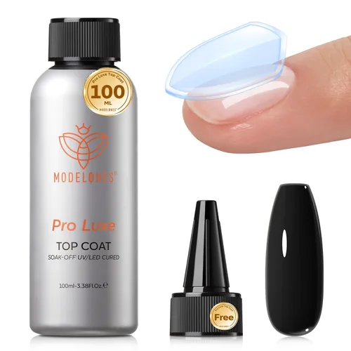 Vista 22 de Modelones - Capa superior de gel, 2 piezas, acabado claro brillante, capa superior sin necesidad de limpieza, esmalte de uñas de gel de invierno