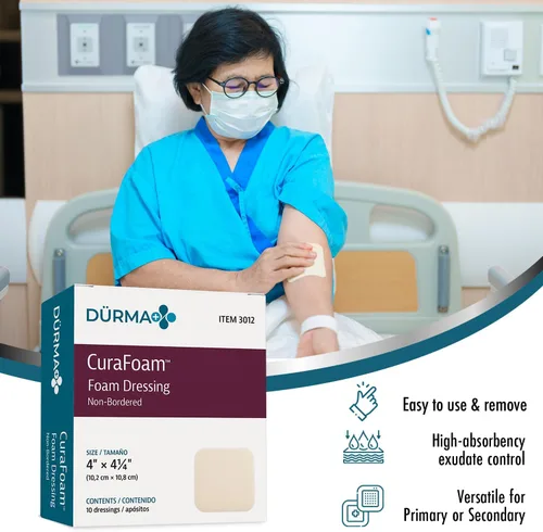 Vista 5 de Dynarex - Apósito de espuma CuraFoam 3012 4x4.25 12/10/Cs