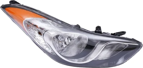 Vista 9 de Compatible con Hyundai Elantra Sedan 2011-2013 Conjunto de repuesto de faros delanteros, lámpara de repuesto de proyector halógeno, luz del vehículo