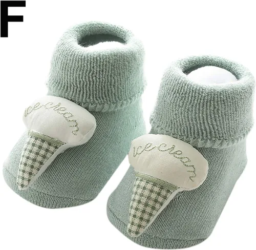 Vista 2 de Calcetines para bebés y niños pequeños, antideslizantes, diseño 3D, con dibujos animados, para el cuidado del bebé