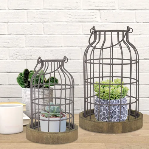 Vista 5 de Stonebriar SB-5393C - Juego de 2 cerraduras metálicas de alambre, color marrón