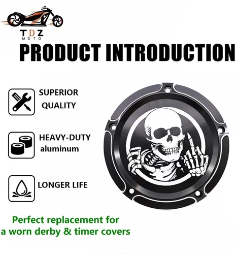 Vista 5 de TDZ - Cubiertas de sincronización Derby compatibles con Harley Touring Road King Electra Glide Street Glide Road Glide Tri Glide Dyna Softail