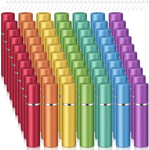 Vista 12 de Motiskyy Atomizadores recargables de perfume para viaje a granel, mini atomizador rociador con bomba dispensadora de recarga de perfume, herramienta