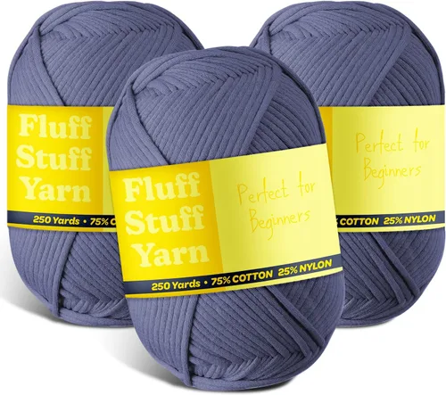 Vista 52 de Hilo suave para ganchillo - Hilo de ganchillo y tejer, hilo para principiantes con puntadas fáciles de ver, hilo Amigurumi de 250 yardas, hilo