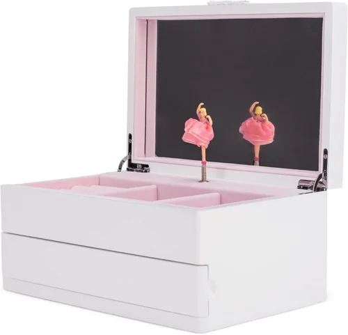 Vista 4 de Cottage Garden Joyero musical de madera bailarina toca la afinación, Madera