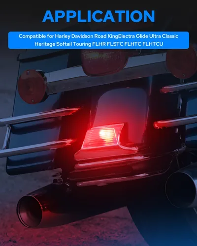 Vista 6 de Benlari - Luces de punta de guardabarros de motocicleta con lente ahumada, cubiertas de luz delanteras y traseras, guardabarros de lodo, compatibles