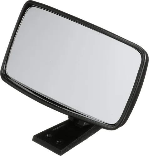 Vista 2 de SEACHOICE Espejo universal para barco, 8 pulg. X 4 pulg. Vidrio de seguridad convexo, carcasa de plástico ABS negro