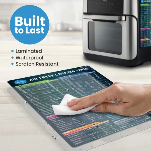 Vista 4 de Juego de Hojas de Trucos Magnéticas para Freidora de Aire - Libro de Cocina de Accesorios para Freidora de Aire - Hoja Magnética para Olla a Presión