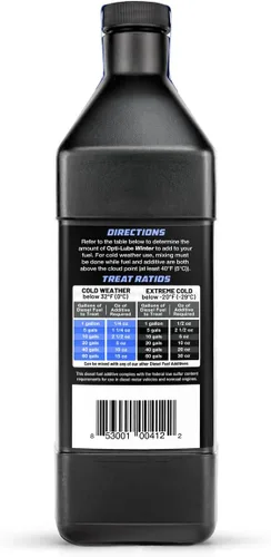 Vista 5 de Opti-Lube Fórmula de invierno Aditivo de combustible diesel anti-gel: cuarto de galón (1 cuarto de galón - trata 128 galones)