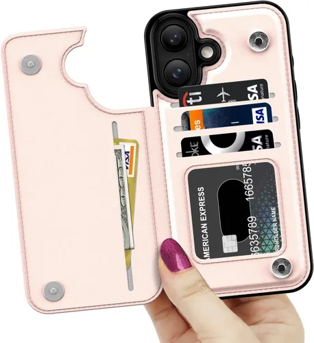 Vista 669 de LETO para iPhone 15 Pro Funda tipo cartera - Tapa tipo folio con patada - Diseños de moda - Tarjetero - Funda protectora para mujeres y niñas - 6.1