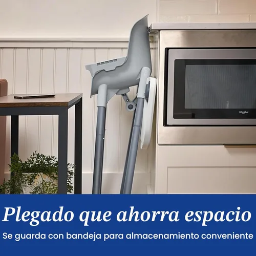 Vista 3 de Chicco Zest Silla alta plegable 4 en 1, silla de alimentación, silla para niños pequeños y taburete juvenil, silla alta multiusos fácil de limpiar