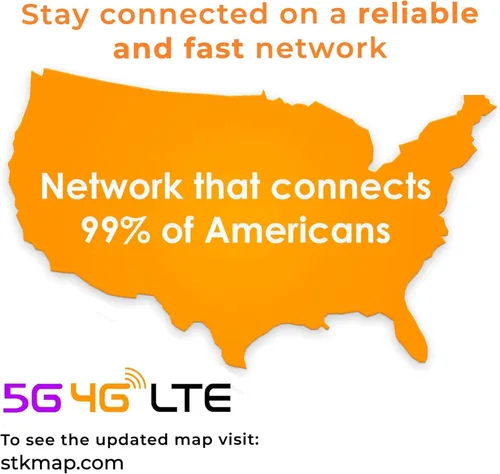 Vista 9 de SpeedTalk Mobile Llamadas ilimitadas (mínimas) y texto (SMS) y plan de teléfono de datos de 10 GB 5G 4G LTE - Tarjeta SIM GSM - Servicio nacional