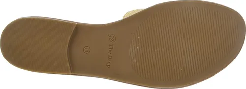 Vista 4 de The Drop Monika - Sandalias planas de meter con banda en H para mujer