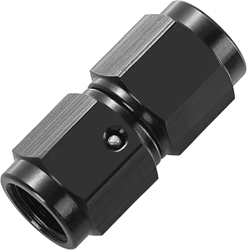 EVIL ENERGY 3AN hembra a 3AN hembra adaptador de unión de acoplador giratorio recto de aluminio negro