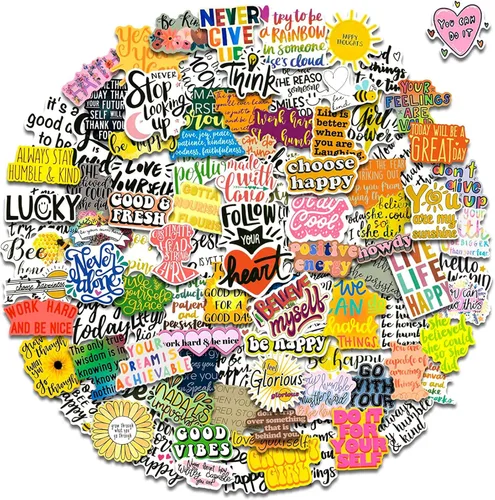 100 calcomanías inspiradoras suministros para tablero de visión, calcomanías motivacionales de recompensa para adolescentes, adultos, estudiantes,