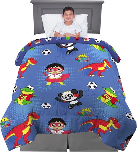 Vista 22 de Franco - Edredón de microfibra suave para niños, tamaño matrimonial, Blue's Clues