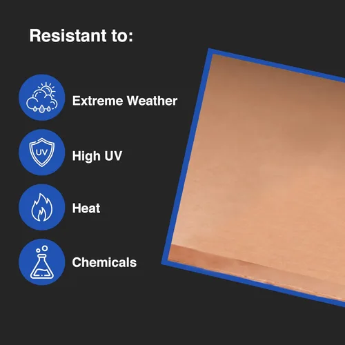 Vista 5 de Duco Hecha en EE.UU. - Lámina acrílica fundida transparente clara, 1/8 de pulgada de grosor, 12" x 12" - Paquete de 2 láminas de plexiglás
