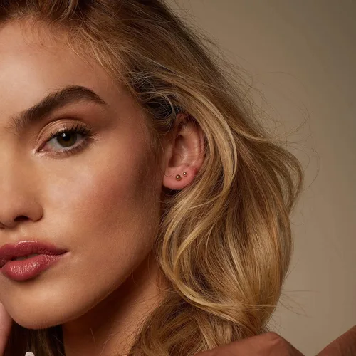 Vista 4 de Earring Sets for Multiple Piercing 14K Gold Plated Studs Earrings and Hoops Set Hypoallergenic Small Hoop CZ Ball Studs Earrings for Women Girls6