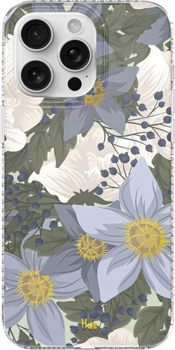 Vista 15 de LONLI Hue - para iPhone 15 Pro [Compatible con Magsafe] - Funda de teléfono floral dorada - [Amortiguador de 360° absorbente de impactos] - Funda