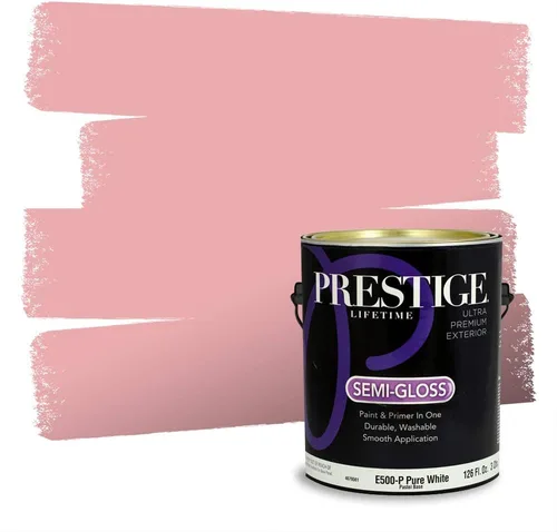 Vista 242 de Prestige Paints Pintura exterior e imprimación en uno, 1 galón, plano, coincidencia comparable de Valspar* Amber Rose*