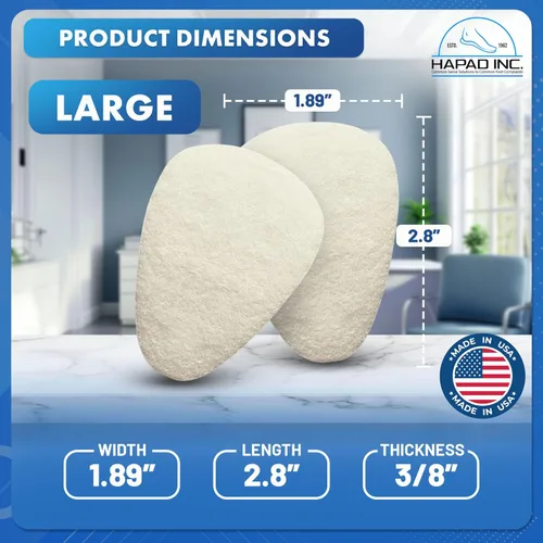 Vista 3 de HAPAD Almohadillas metatarsianas grandes 3/8