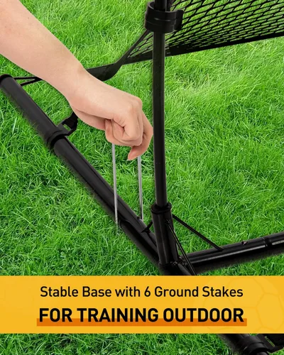 Vista 6 de Soccer Rebounder 2In1, Large(7.2’x4’)&Small(7.2’x4’) Dual-Sided Soccer Rebound Net With 2Pcs Adjusted Freely Target, 6Pcs Metal Stakes&Carry Bag