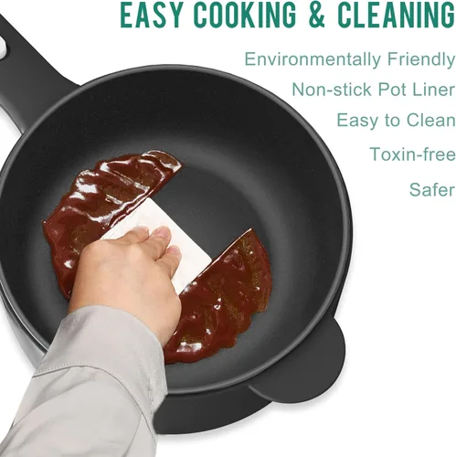 Vista 6 de Dezin - Olla eléctrica, sartén antiadherente de 2L, cocina rápida de fideos, mini olla para ramen con ajuste de potencia, esencial para dormitorio