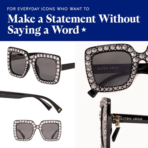 Vista 3 de Elton John Eyewear Glasses for Men & Women, Polarized Sunglasses - Sun Glasses with Polarized Lenses & 100% UV Protection