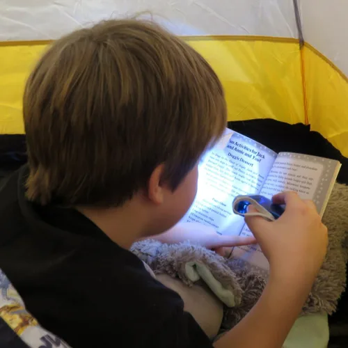 Vista 3 de Evelots - Linternas de emergencia con manivela - 4 unidades - para camping, hogar, automóvil - Luces LED brillantes dobles - Ideal para senderismo