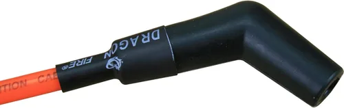 Vista 3 de AIP Electronics Dragon Fire Performance Street Series - Juego de cables de bujía de bajo ohmio de 0.335 in, color naranja, compatible con Chevrolet