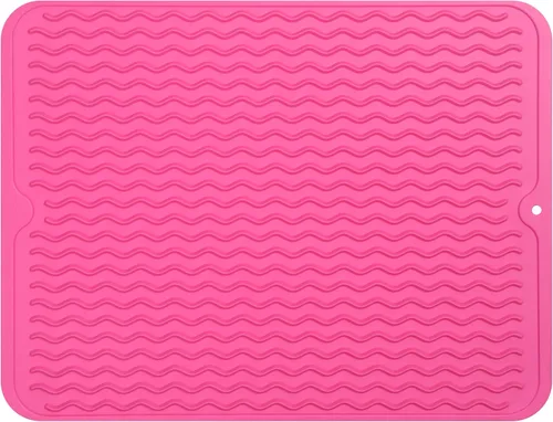 Vista 36 de MicoYang Alfombrilla de silicona para secado de platos para múltiples usos, fácil de limpiar, ecológica, resistente al calor, alfombrilla