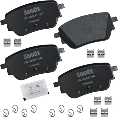 Vista 214 de Pastillas de Freno Traseras Cerámicas Bendix Priority1 CFC1510 para INFINITI QX56 2013-2011, QX80 2024-2014, Nissan Armada 2023-2017