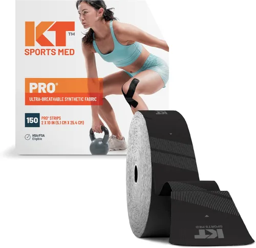 Vista 9 de KT Tape, PRO Synthetic Elastic Kinesiology Athletic Tape, 150 Count, 10” Precut Strips