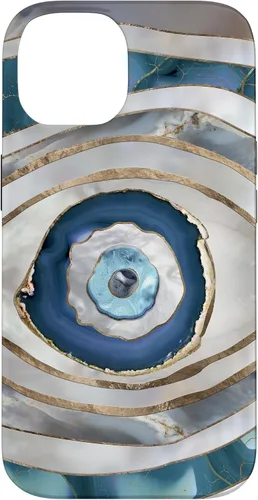 Vista 4 de Funda de adorno de amuleto de mal de ojo para iPhone 17