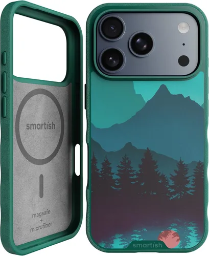 Vista 59 de Smartish® - Funda magnética para iPhone 15, Gripmunk compatible con MagSafe [ligera + protectora], funda de agarre delgada con forro de microfibra