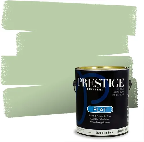 Vista 119 de PRESTIGE Pintura exterior e imprimación en uno, aloe, plano, 1 galón