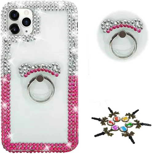 Vista 45 de STENES Sparkle - Funda para teléfono compatible con Samsung Galaxy Z Flip 2 5G - Elegante - Funda 3D hecha a mano con diseño de diamantes