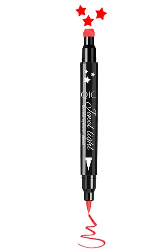 Vista 10 de Sello de delineador líquido negro Go Ho, sello de maquillaje en forma de corazón, regalos en forma de corazón, lápiz delineador impermeable de doble