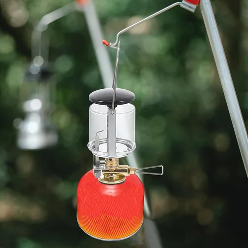 Vista 8 de GALPADA Linterna de camping ligera y portátil de propano para exteriores, con bolsa de almacenamiento, tanque plano roscado para senderismo