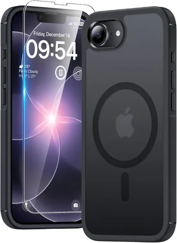 Vista 74 de TAURI - Funda magnética para iPhone 15 Pro Max, 3 en 1, compatible con MagSafe, no se pone amarilla, con 2 protectores de pantalla, protección