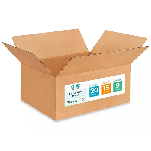 Vista 130 de IDL Packaging Paquete de 5 cajas de envío altas de 8 x 8 x 48 pulgadas, extra resistentes de 200 libras frente a caja regular, cajas de mudanza